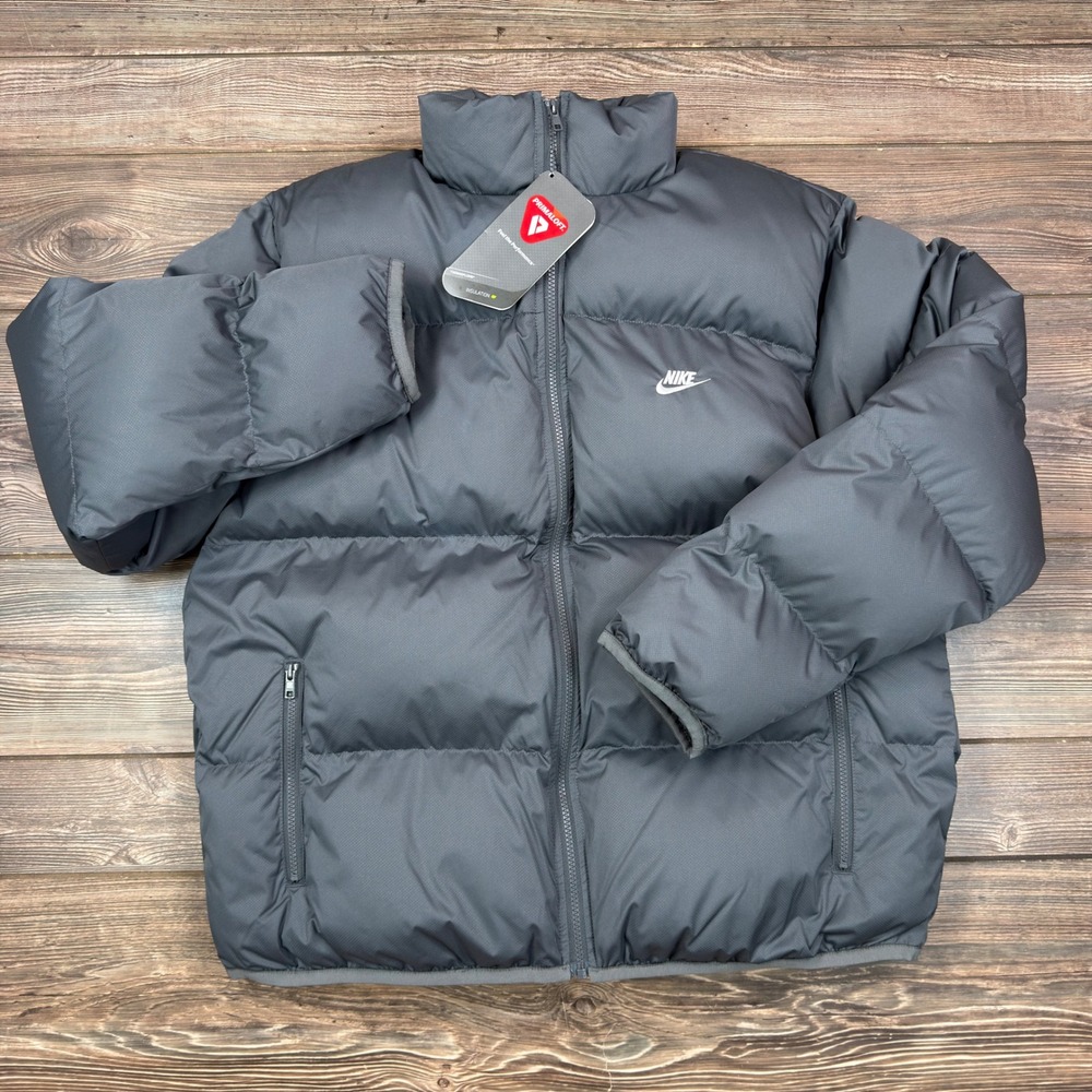 Nike Mens Large Puffer Jacket Iron Grey PrimaLoft Thermoplume FB7368-068 NEW